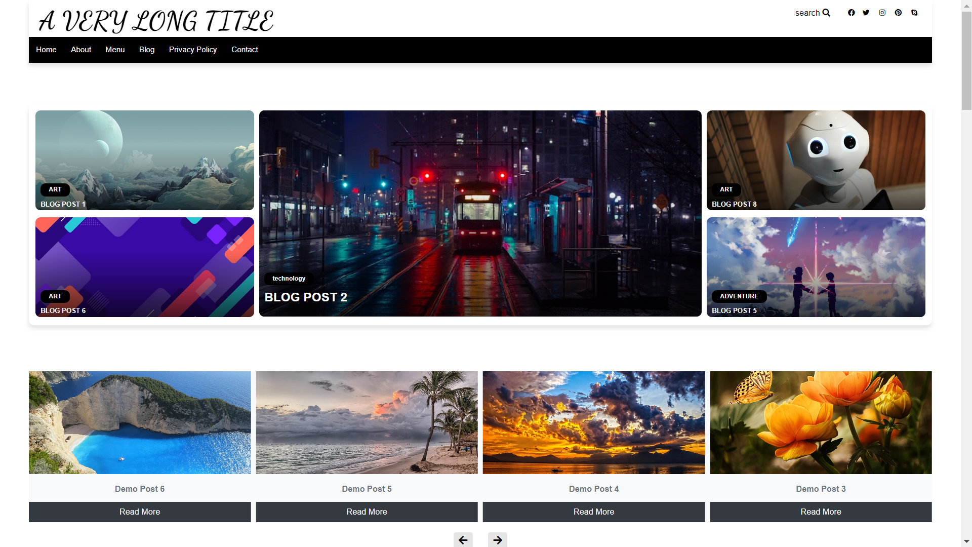 Responsive blogger template